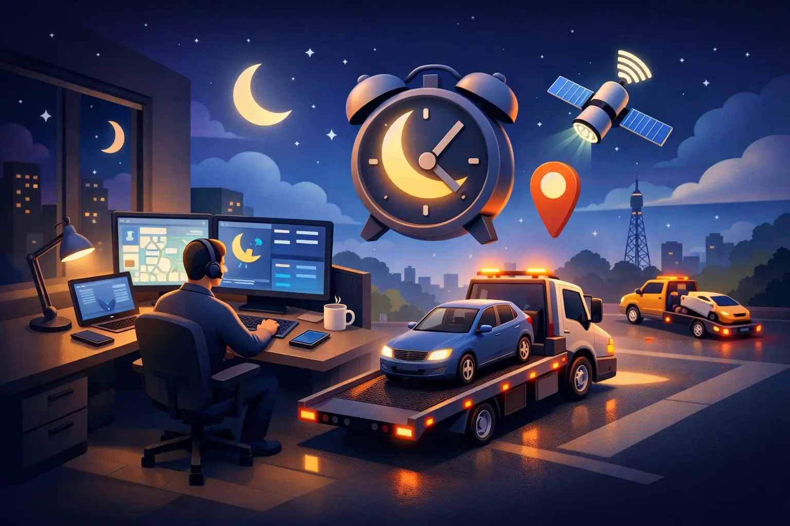 Overnight Dispatch for Tow Companies